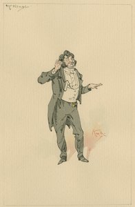 ケンゲ氏、1920年代（ペンとインク、紙にトイレ付き） 作： Joseph Clayton Clarke